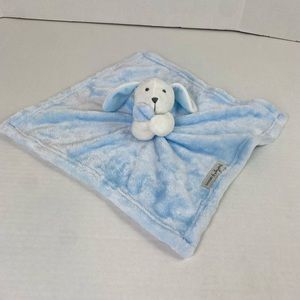 Blankets & Beyond Blue White Bunny Rabbit Security Blanket Lovey